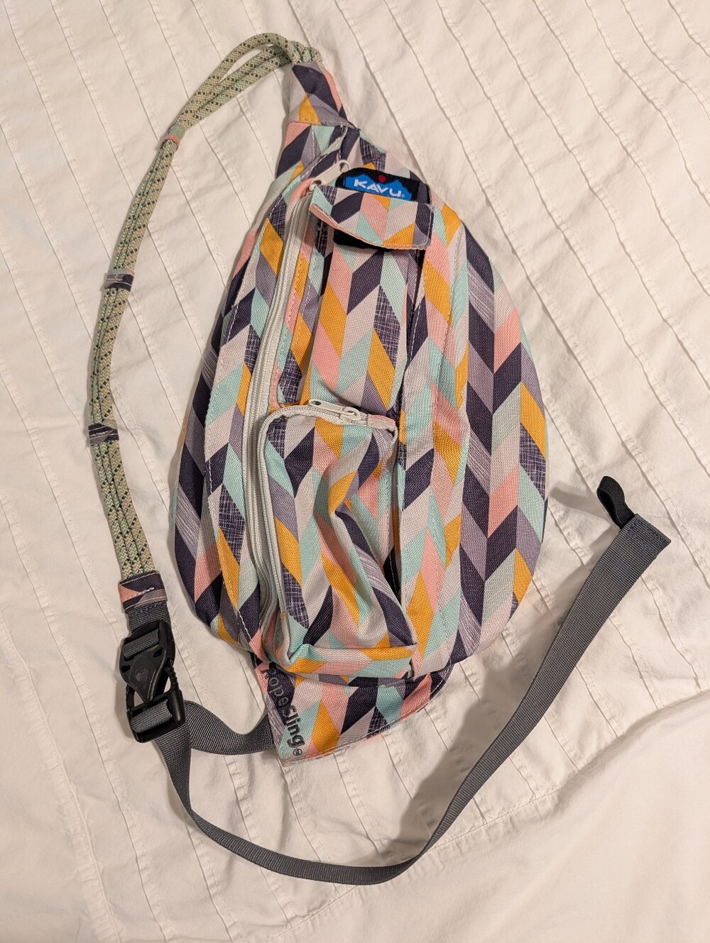 Kavu Sling Bag Colorful Geometric Pattern